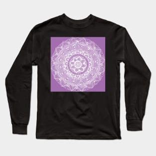 Purple Zen Mandala Long Sleeve T-Shirt